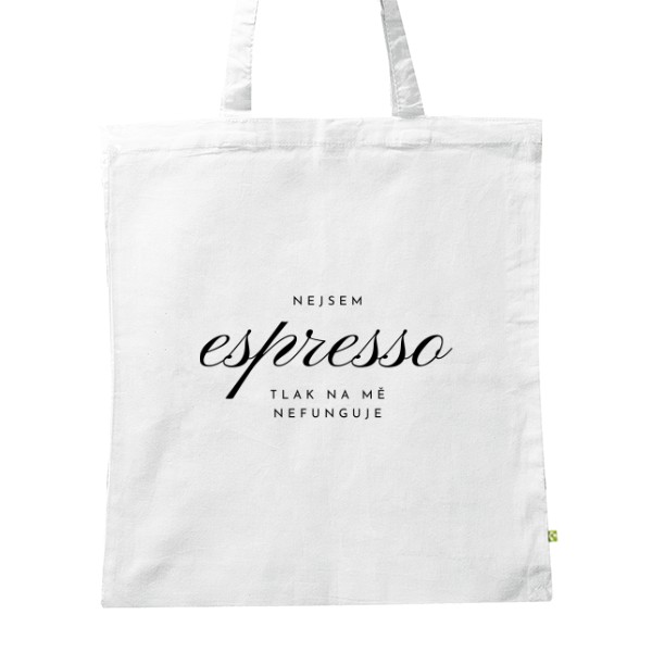 BIO plátěná taška s potiskem Espresso