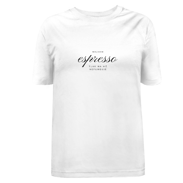 Tričko s potiskem Nejsem espresso