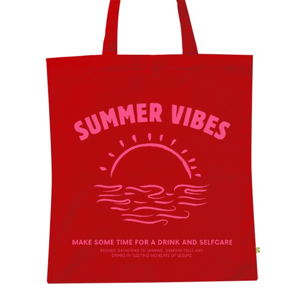 BIO plátěná taška s potiskem Summer Vibes plátěná taška